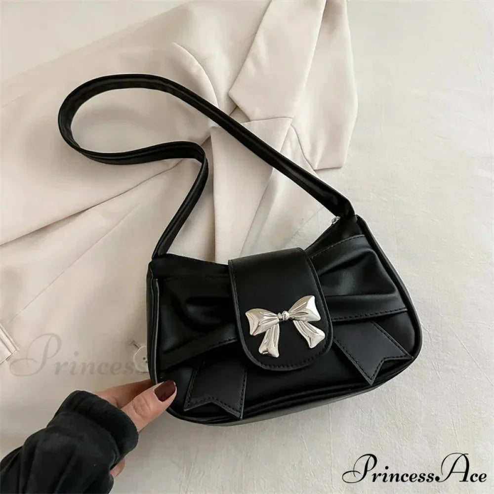Folded Korean Bow Shoulder Bag for Women