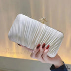 Folded Nighttime Clutch Feast Chain Bag