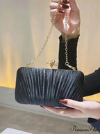 Folded Nighttime Clutch Feast Chain Bag