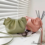 Folded Small Zipper Cloud Crossbody Bag