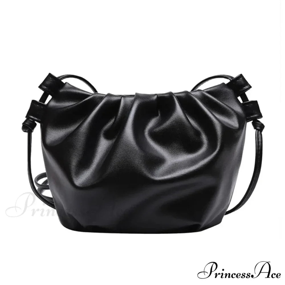 Folded Small Zipper Cloud Crossbody Bag