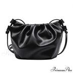 Folded Small Zipper Cloud Crossbody Bag