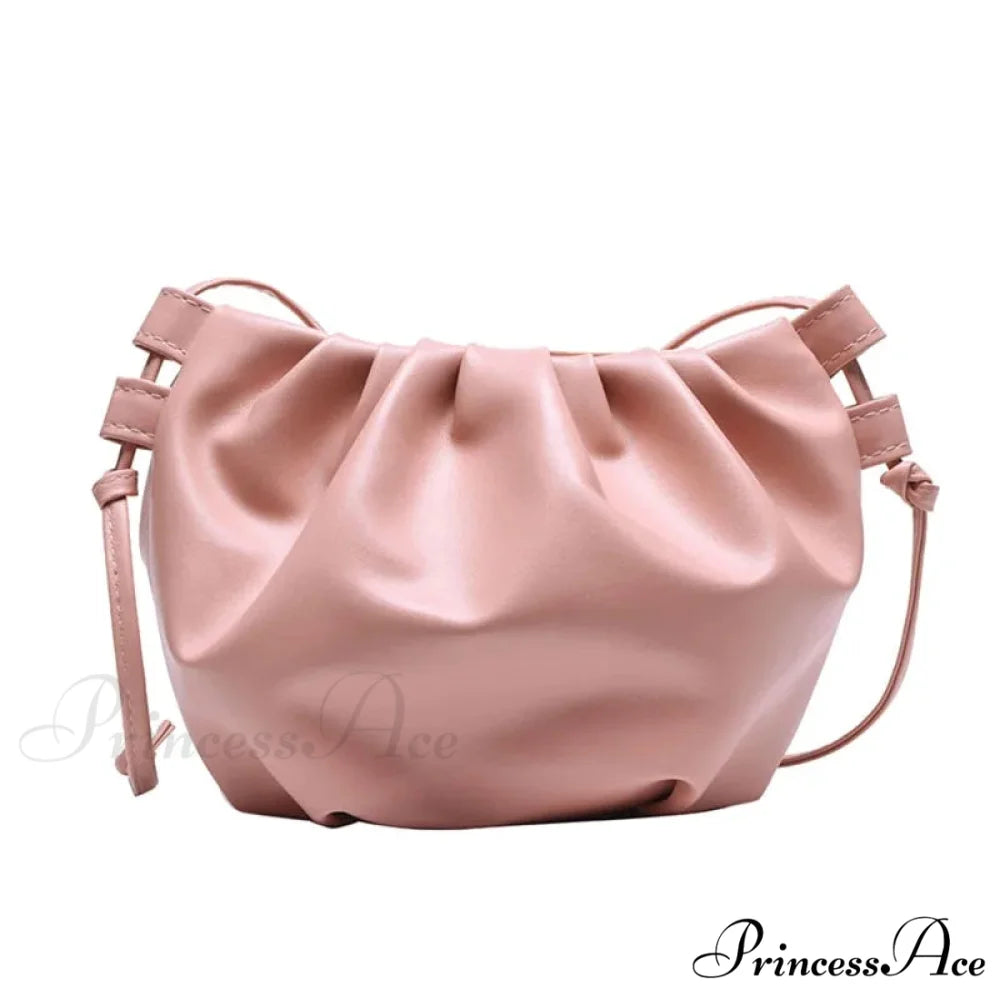 Folded Small Zipper Cloud Crossbody Bag