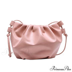 Folded Small Zipper Cloud Crossbody Bag