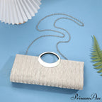 Folded Sparkling Chain Clutch Purse Evening Bag