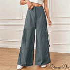 Folded Wide Leg Athletic Bow Tie Trousers