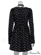 Folds Print 2024 Summer Casual Long Sleeve France Retro Femme Street Elegant Female Floral Dress