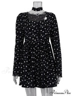 Folds Print 2024 Summer Casual Long Sleeve France Retro Femme Street Elegant Female Floral Dress