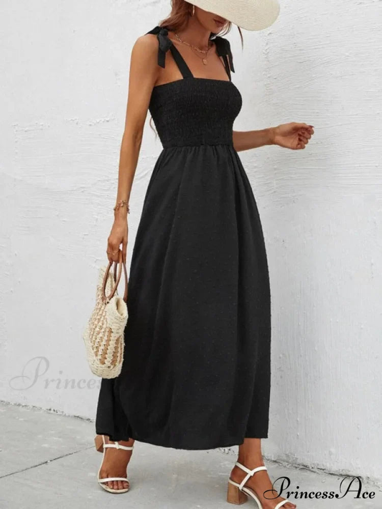 for Flowered Design Tiered Gown Smocked Women