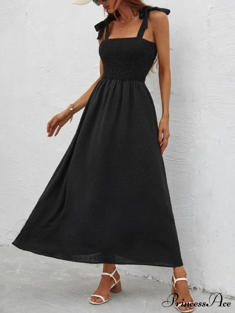 for Flowered Design Tiered Gown Smocked Women