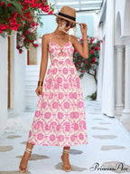 for Gown Midi Flowered Keyhole Women