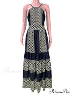 for Gown Patterned Tiered Full-Length Women