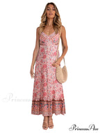 for Suspender Gown Flowered Bohemian Women