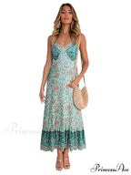 for Suspender Gown Flowered Bohemian Women