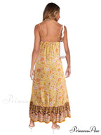 for Suspender Gown Flowered Bohemian Women