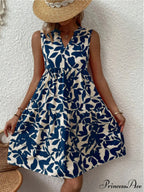 for Tiered Design Sleeveless Minidress Flowered Ruffle Women