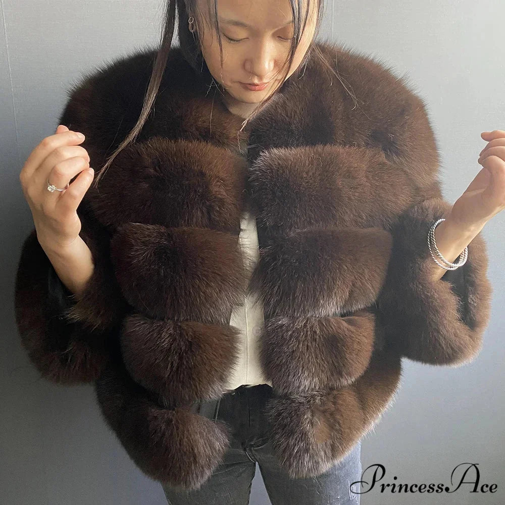 Fox Fur Winter Chilly Weather Coat