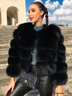 Fox Fur Winter Chilly Weather Coat