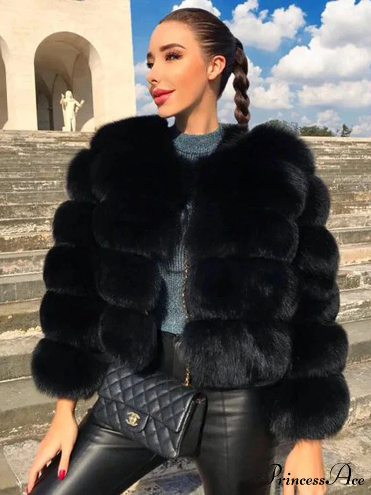 Fox Fur Winter Chilly Weather Coat