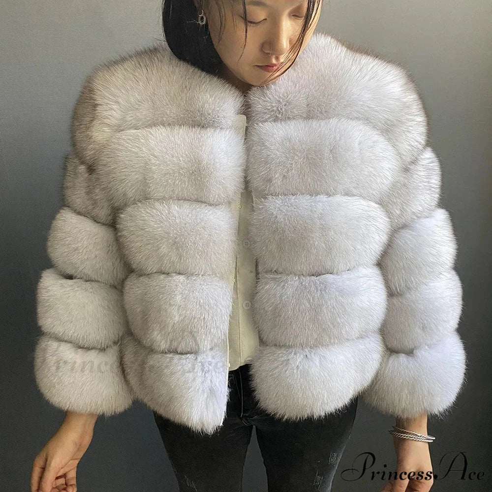 Fox Fur Winter Chilly Weather Coat