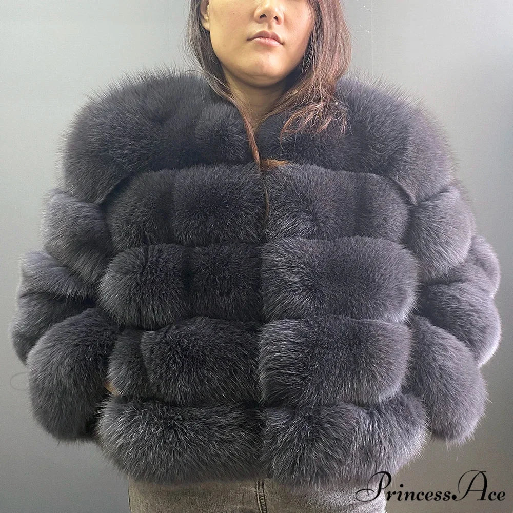 Fox Fur Winter Chilly Weather Coat