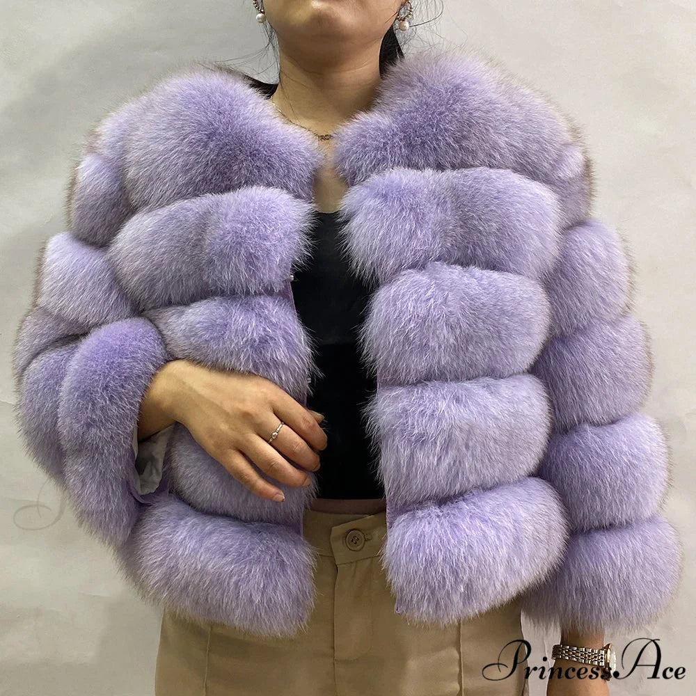 Fox Fur Winter Chilly Weather Coat