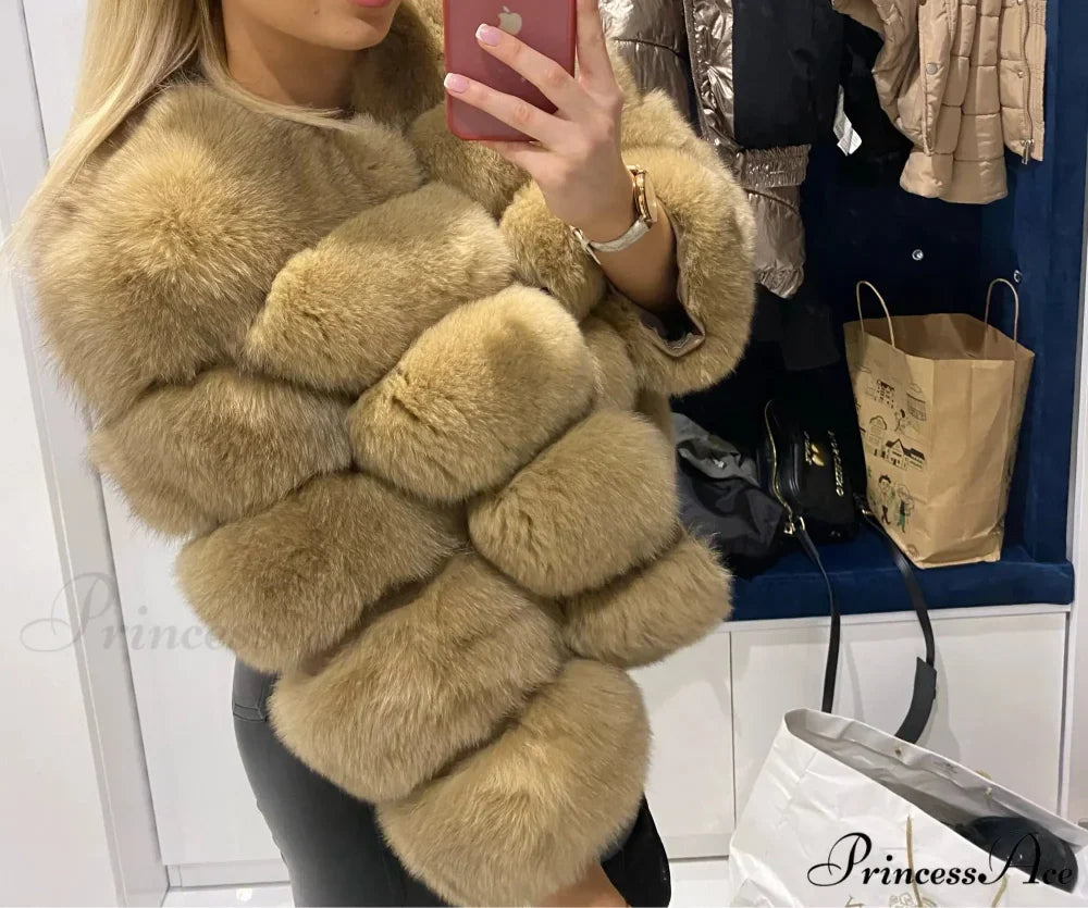 Fox Fur Winter Chilly Weather Coat