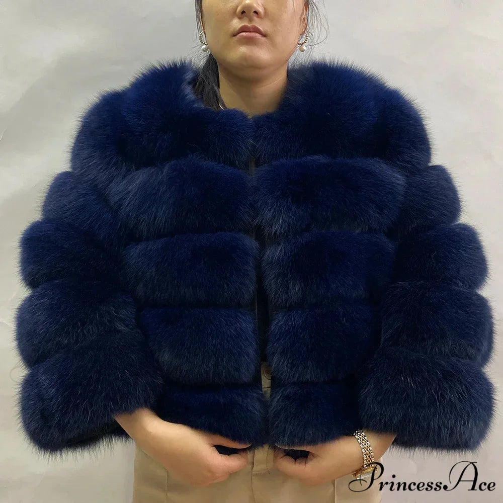 Fox Fur Winter Chilly Weather Coat