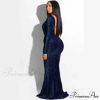 Francine Formal Open Charming Back Glitter Dress