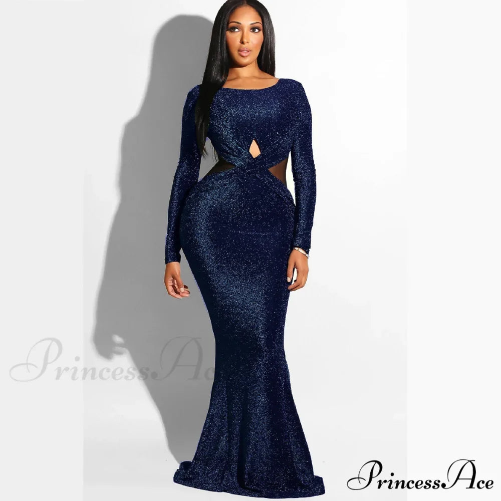 Francine Formal Open Charming Back Glitter Dress