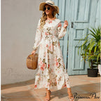 Free-spirited Women's Chiffon Floral Maxi Dress
