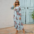 Free-spirited Women's Chiffon Floral Maxi Dress