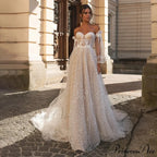 French Bandeau Transparent Tulle Wedding Gown