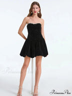 French Bow Strapless Party Dress