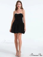 French Bow Strapless Party Dress