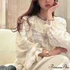 French Fashion Lace Up Baggy Top