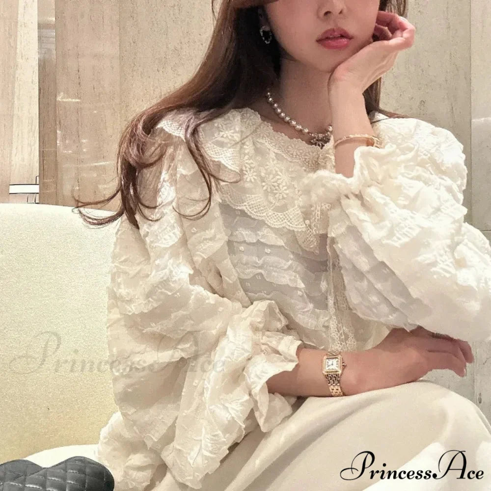 French Fashion Lace Up Baggy Top