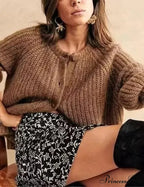 French Specialized Sturdy Relaxed Style Baggy Cardigan