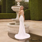 French Thin Strap Mermaid Bridal Gown