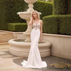 French Thin Strap Mermaid Bridal Gown