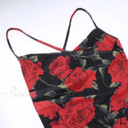 Fresh Rural Style Long SlimPrinted Suspended Spring/Summer Off Shoulder Floral Dress