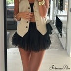 Frilled Border Tiered Mini Skirt