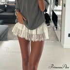 Frilled Border Tiered Mini Skirt
