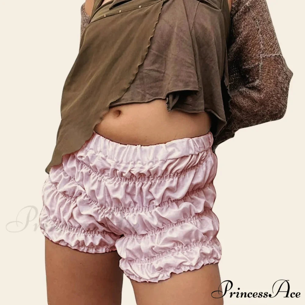 Frilled Gathered Monochrome Bloomer Short