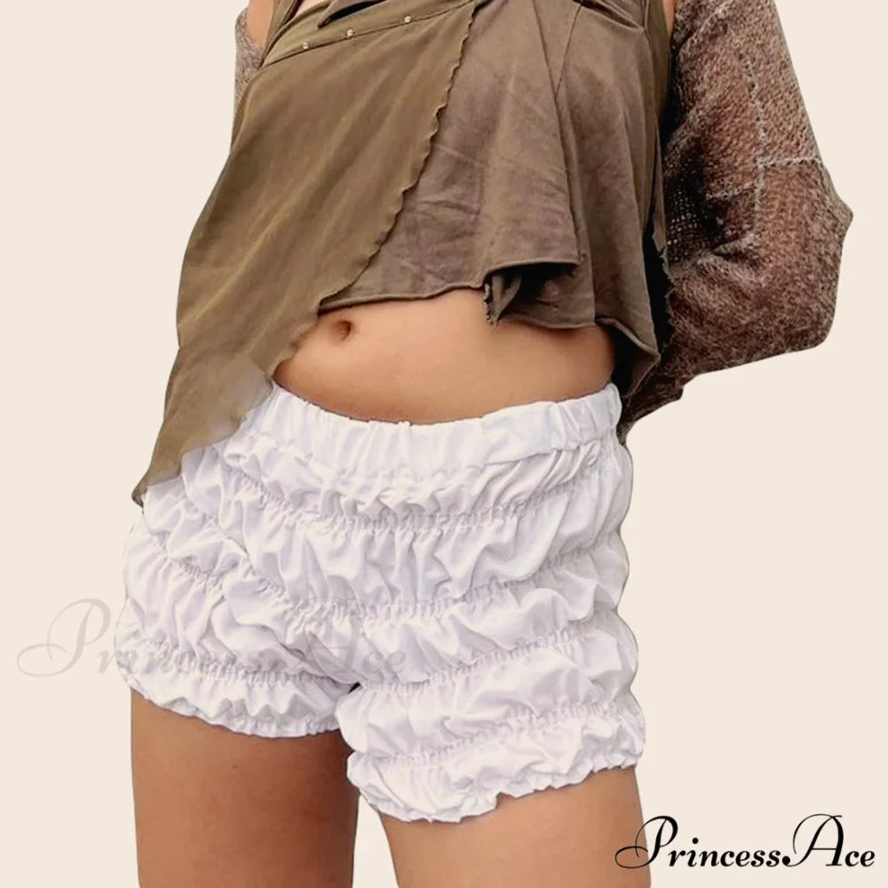 Frilled Gathered Monochrome Bloomer Short