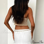 Frilled Lace Trim Short Top