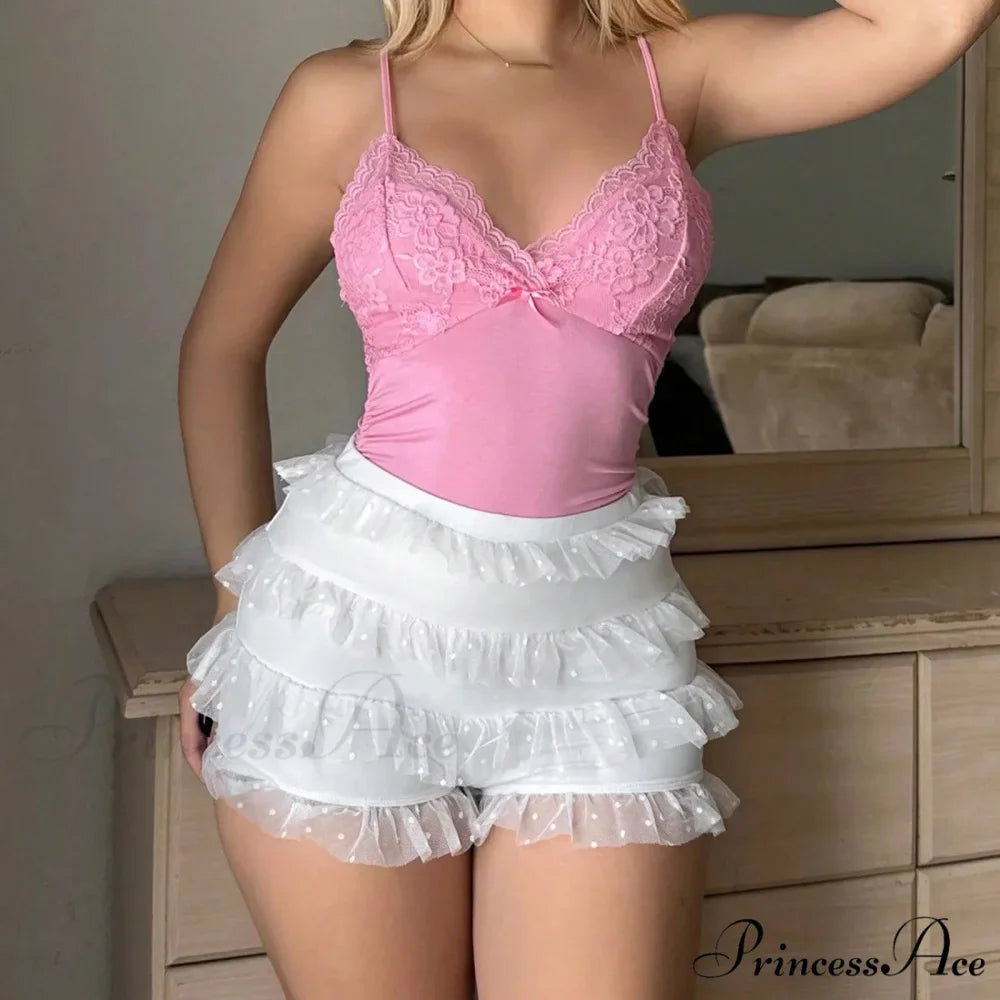 Frilled Lacy High-Rise Short