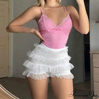 Frilled Lacy High-Rise Short