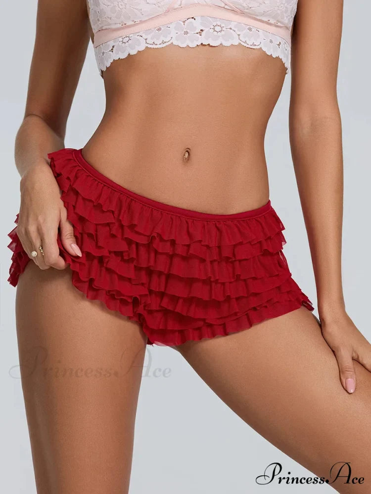 Frilled Layered Rear Ribbon Short