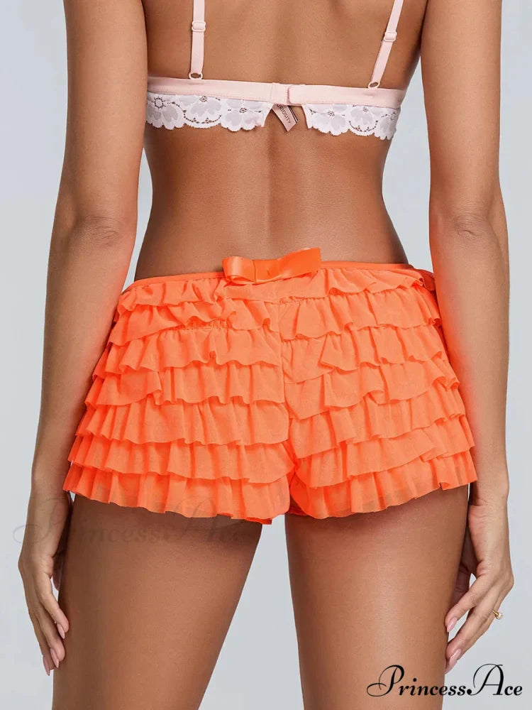 Frilled Layered Rear Ribbon Short